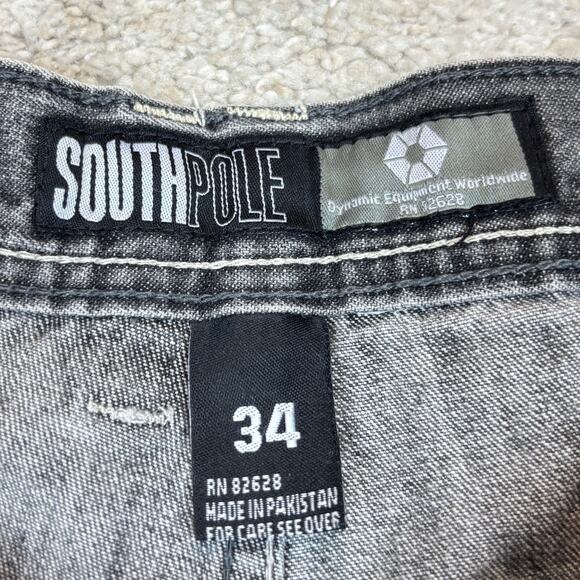 Vintage Southpole Y2K Baggy Paint Splatter Jeans Men's 34x30 Grunge Hip Hop - Picture 6 of 11